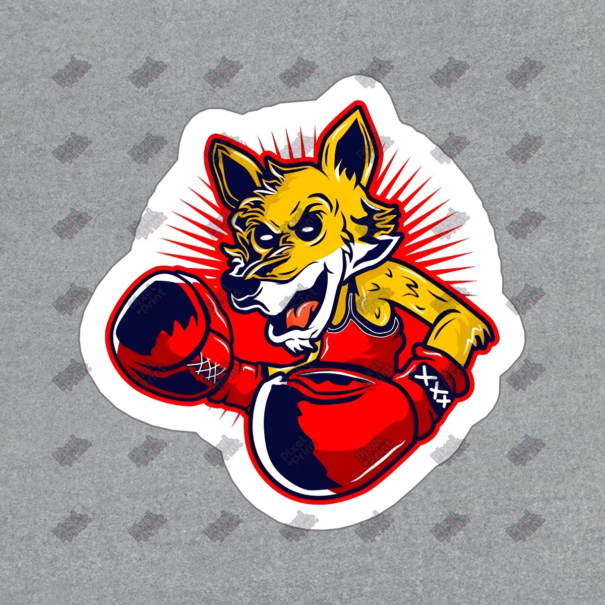 Fierce Fox Boxing Vinyl Sticker Cool Decal for Sports Lovers Perfect #139020