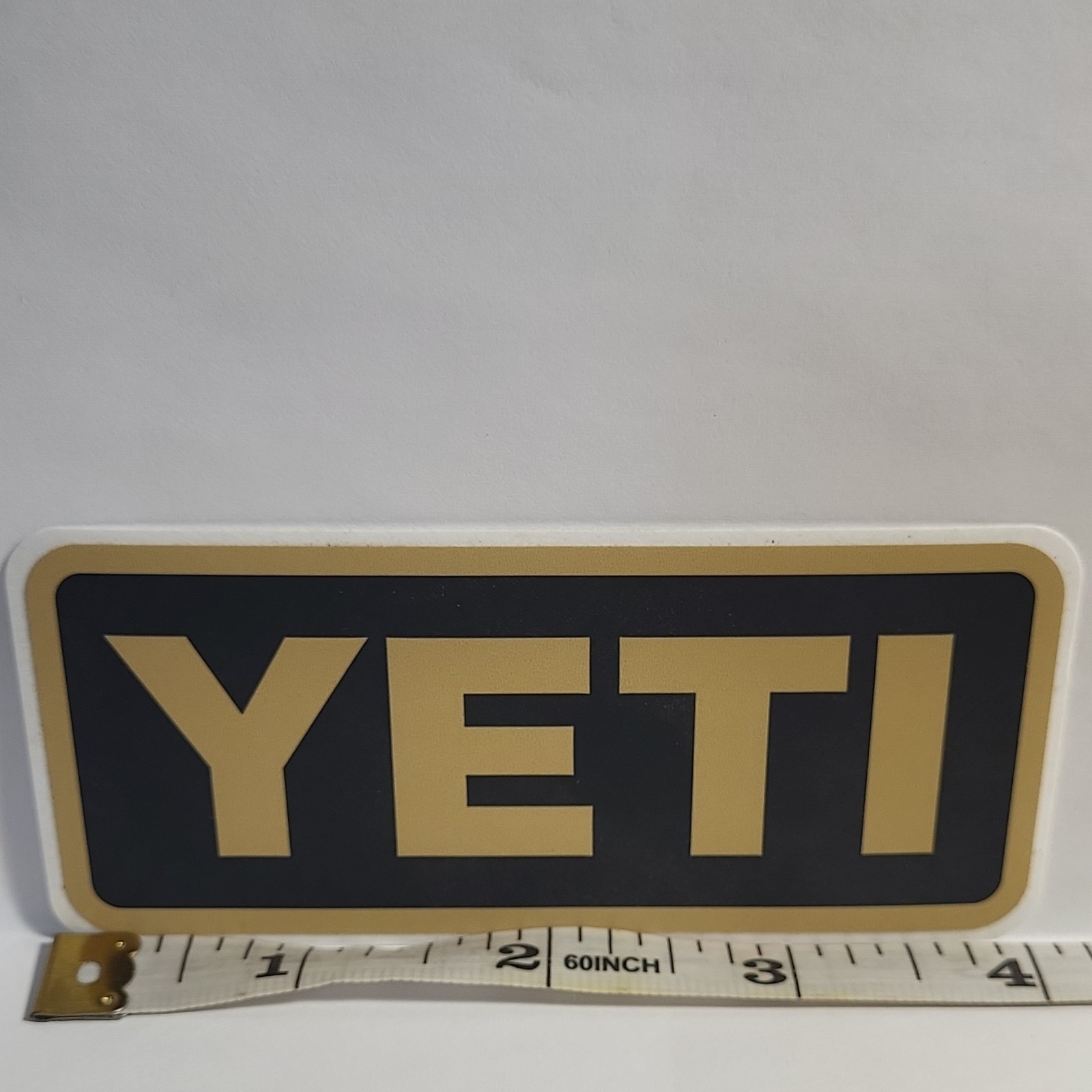 YETI Gold/Black/White Logo Vinyl Sticker Decal
