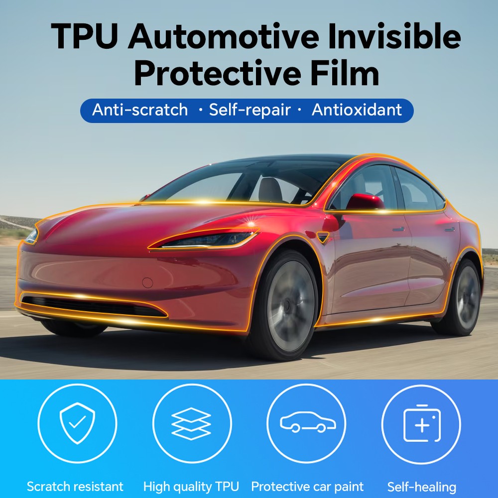 For Tesla Model 3 Highland 2024 Precut Car Full Body Paint Protection Film Clear