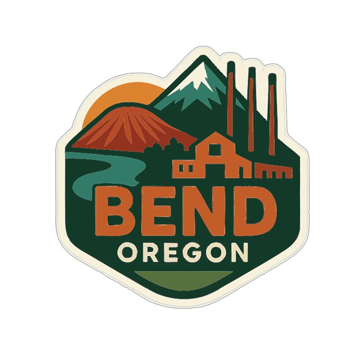 Bend Sticker Decal Vinyl Die-Cut City Skyline Landmark Design