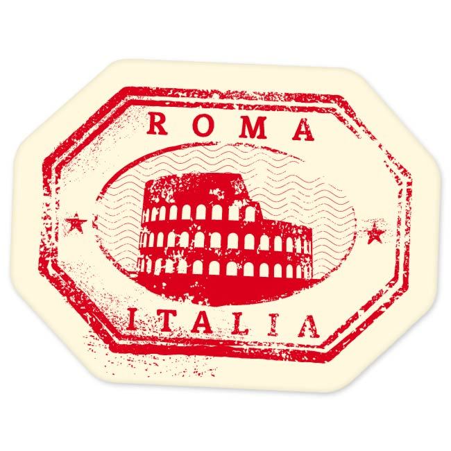 Rome Roma Italy travel car bumper window suitcase sticker 5" x 4"