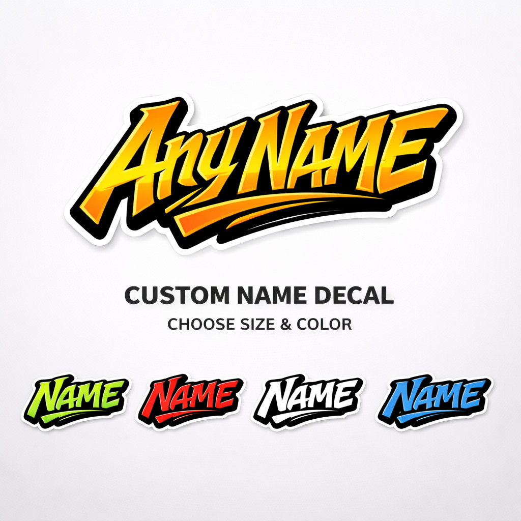 Custom Name Sticker Graffiti Personalized Decal Any Name Car Laptop