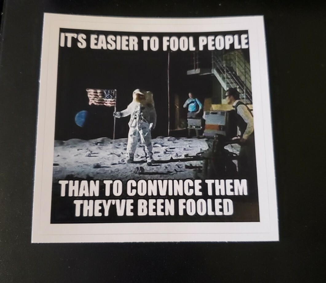 NASA MOON HOAX STICKERS