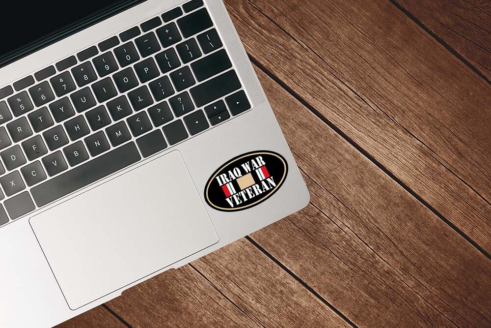 Iraq War Veteran Vinyl Decal Sticker for Car Laptop Water Bottle Waterproof