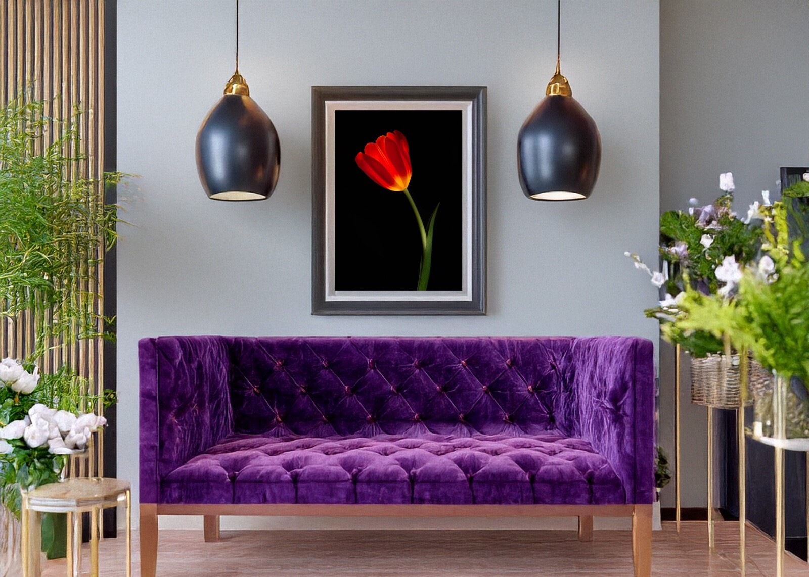 Red Tulip, Flower, Home Decor, Wall Art, Picture Print 16x20inch
