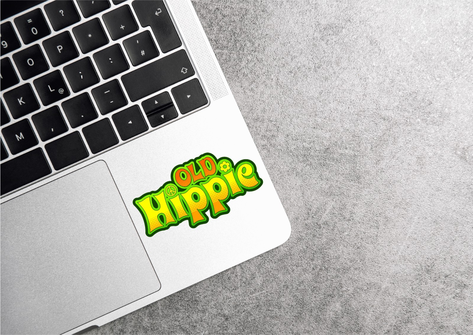 Old Hippie Decal Sticker Peace Love Retro 70s Style Flower Power Groovy Stoner