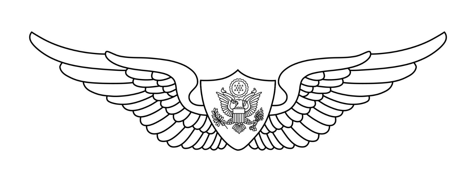 US Army Basic Aviation Badge, Transparent, Permanent