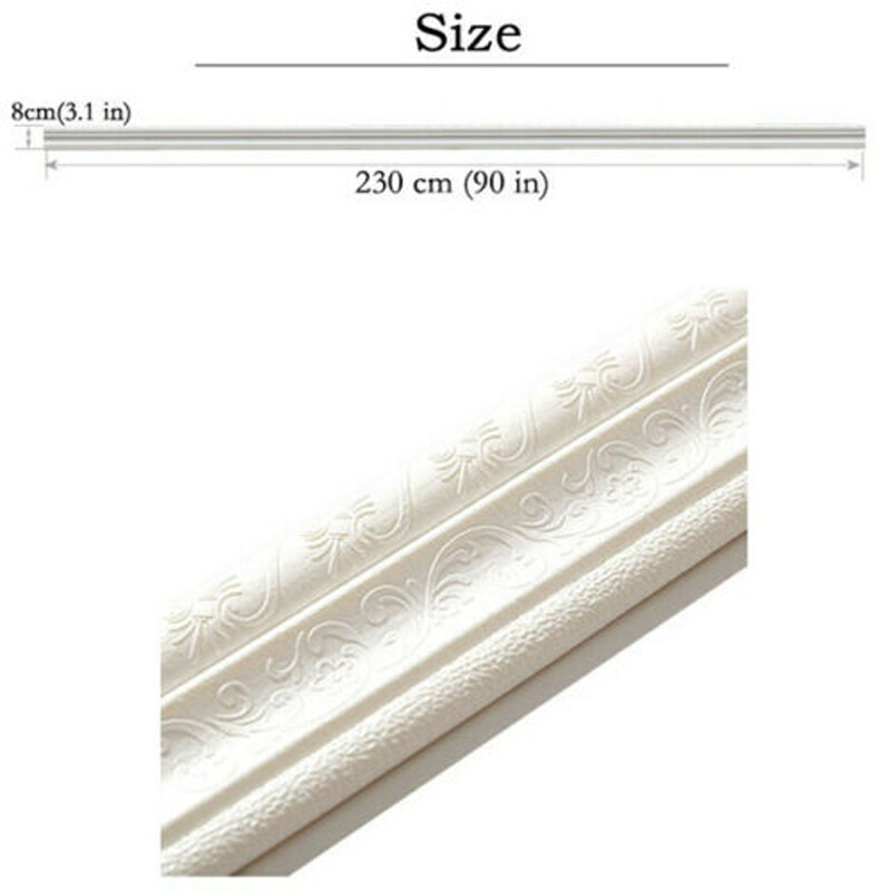 15FT Waterproof 3D Wall Border Wall Paper Decor Sticker Self-adhesive Kitchen