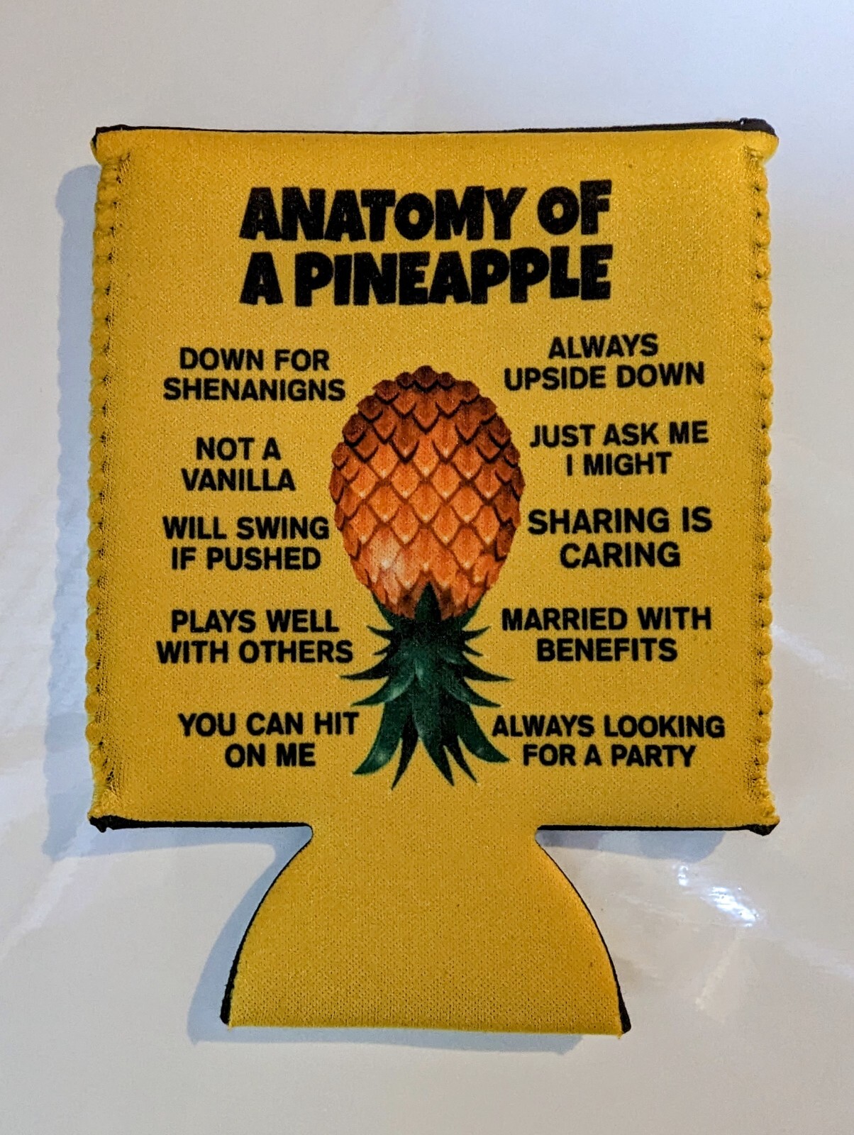 Funny Pineapple Beer pop soda can koozie cooler swingers river camping kayaking