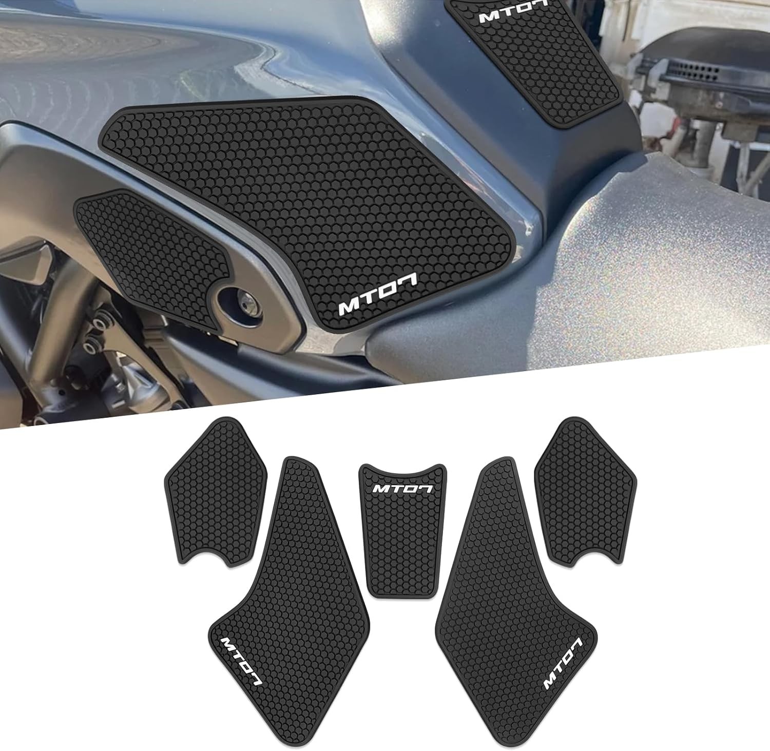 FOR mt 07 MT07 MT-07 2021 2022 2023 2024 Tank Pad Protector Motorcycle Sticker