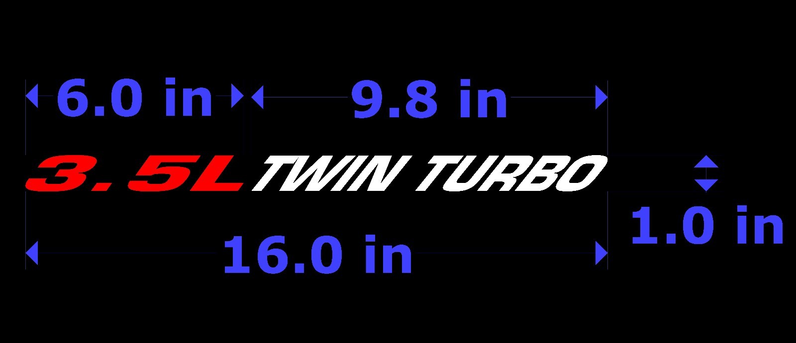 3.5 L LITER CC TWIN TURBO DECAL STICKER FORD ECOBOOST V6 ENGINE F-150 (PAIR)
