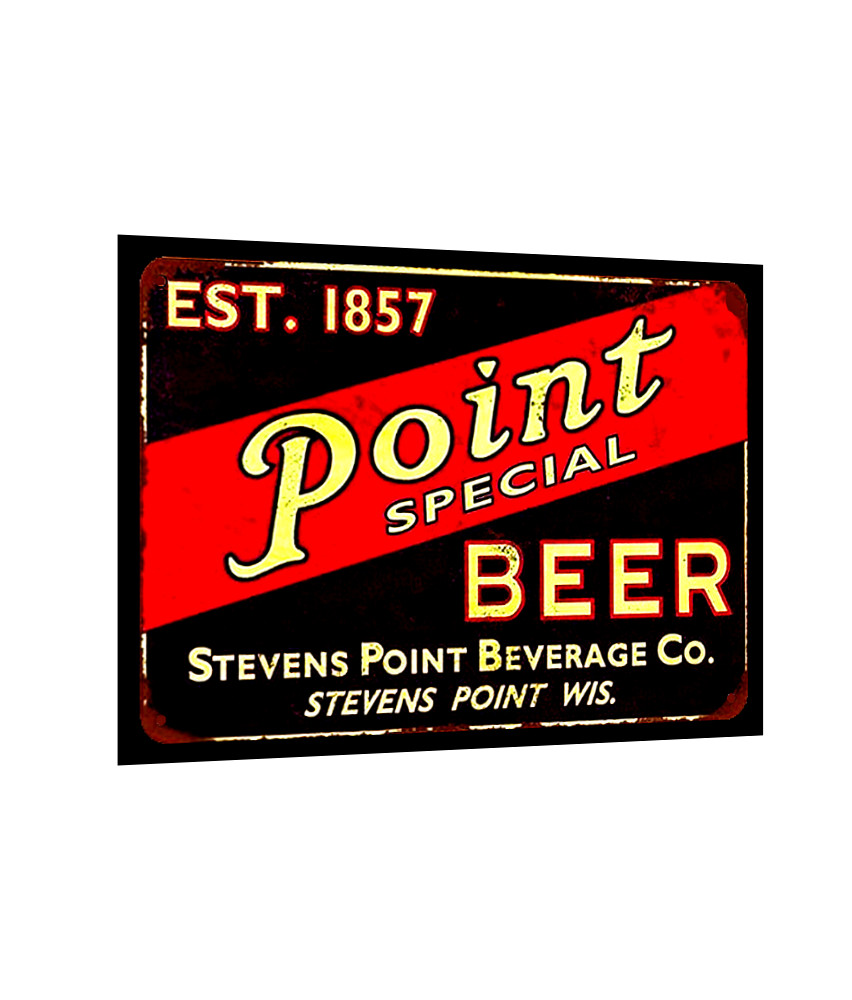 Point Beer Sign Sticker Collectible Point Beer Stevens Point WI Vintage Replica