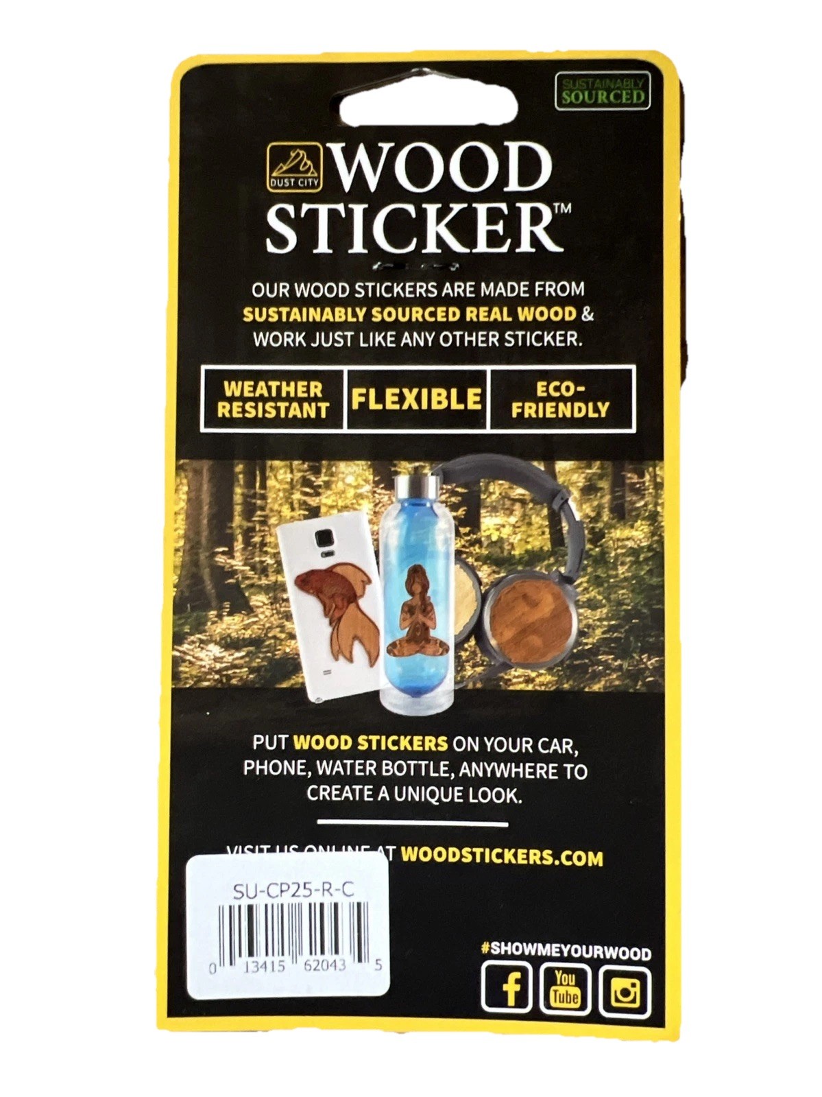 Gone Camping Hippie Bus WOOD Sticker Dishwasher SAFE Biodegradable Dust City NEW