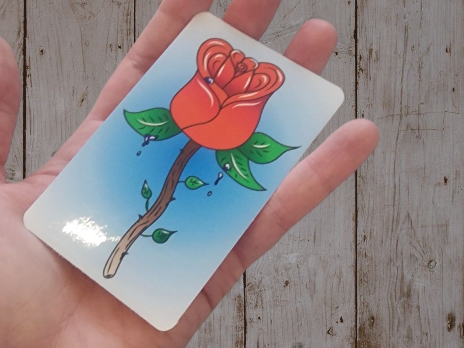 Pretty Rose Rectangular Sticker