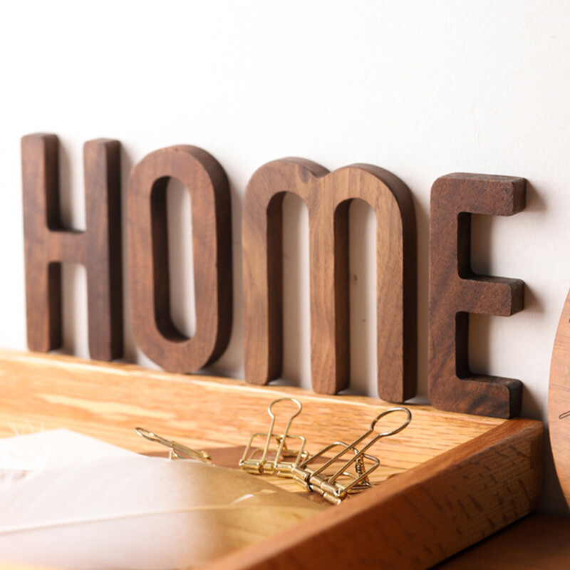 1PC Solid Wood Art Letter Wall Adorn DIY Ornaments Props A-Z Personalised Design