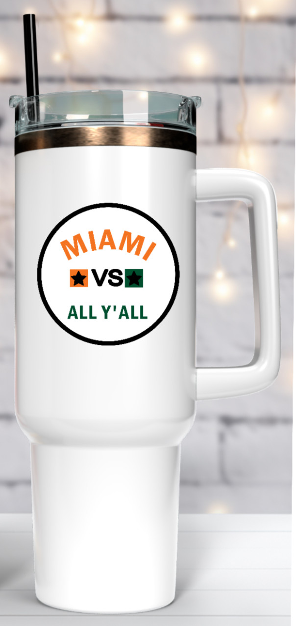 Miami – VS All Y'all – 4" Handmade Vinyl Decal Vehicle Laptop Cooler Grill Decor