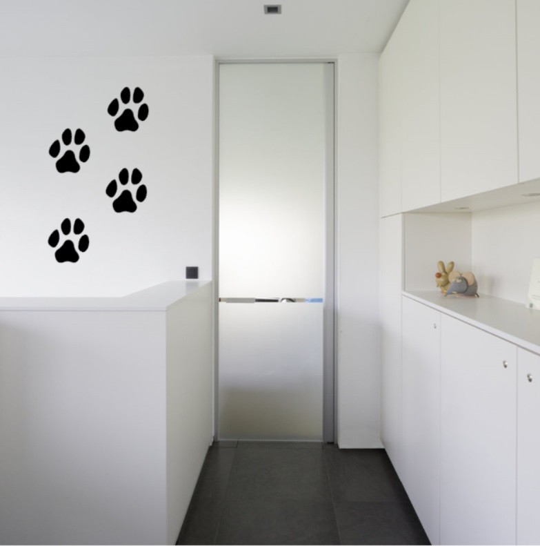 Paw Print Stickers Set of 4 Indoor or Outdoor Dog Cat Car Home Wall Vinyl Decal