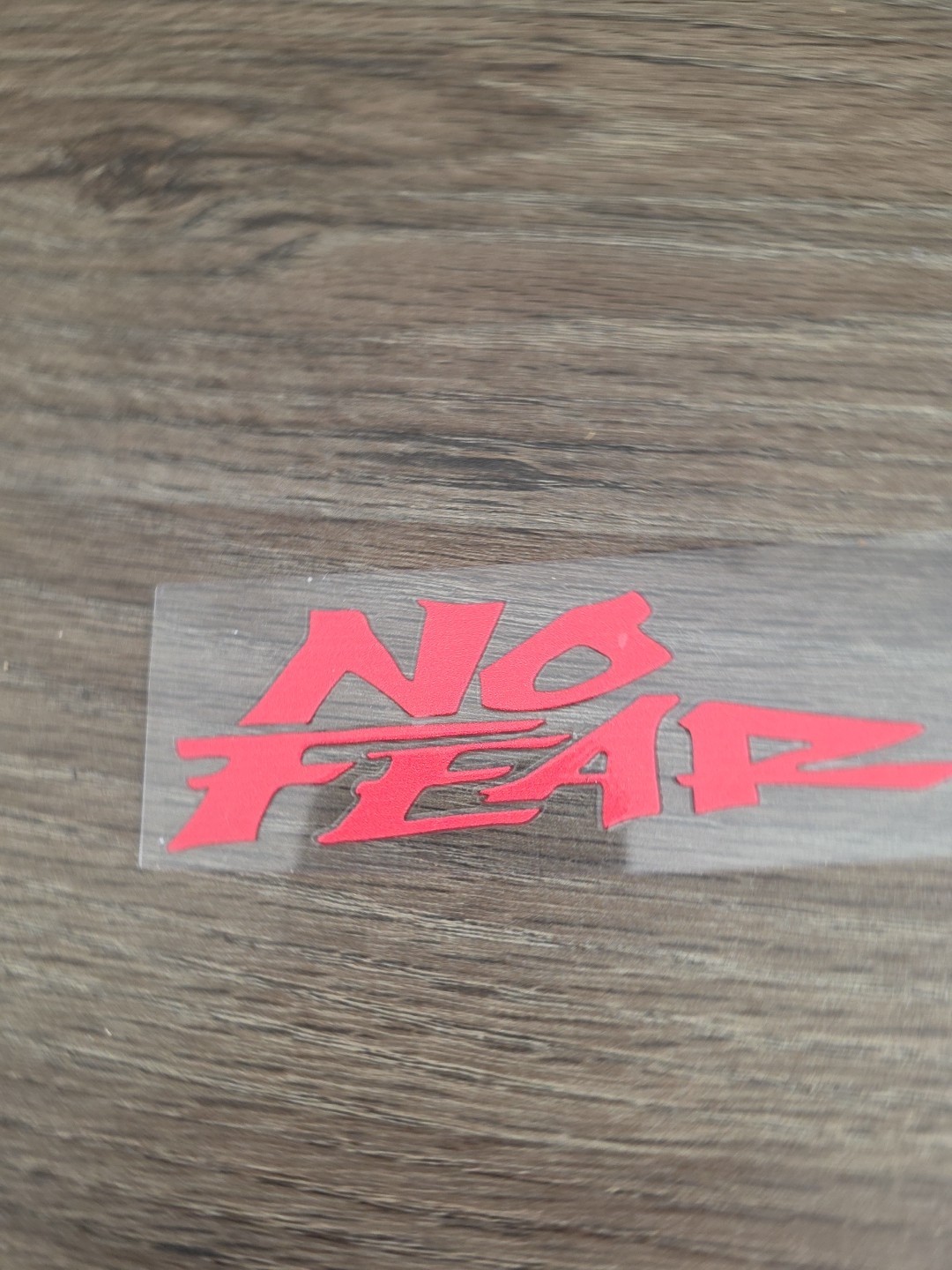 NO FEAR Red Decal Sticker Raised UV DTF Waterproof High Quality 4in