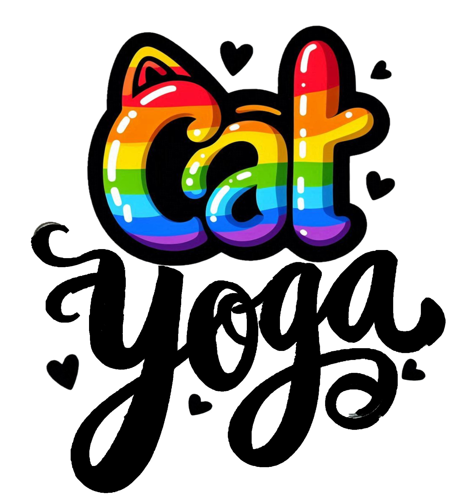 The Enlightened Cat Sticker by C Autumn Trapp Original Art 3" x 3"