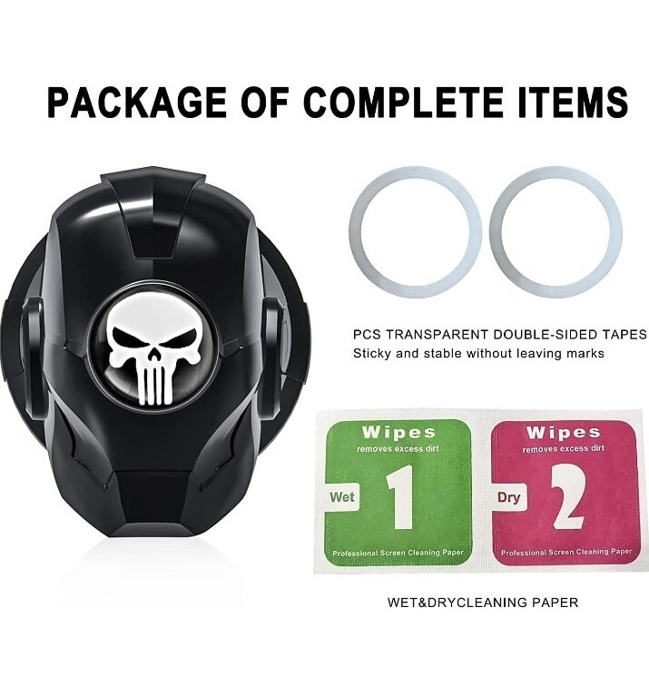 Miytsya 1 PC Car One Touch Start Stop Button Cover Sticker, 0.9In Lead Alloy Pla