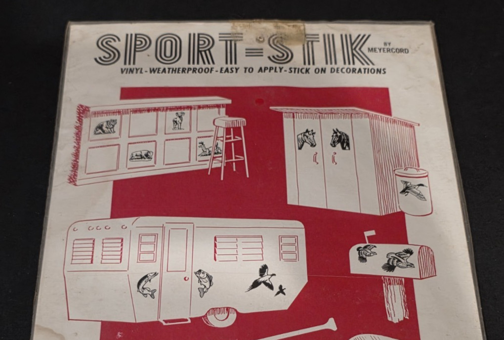 1975 SPORT STIK Original SHARK Vinyl Sticker-Decal-UNUSED-Great Display-NOS