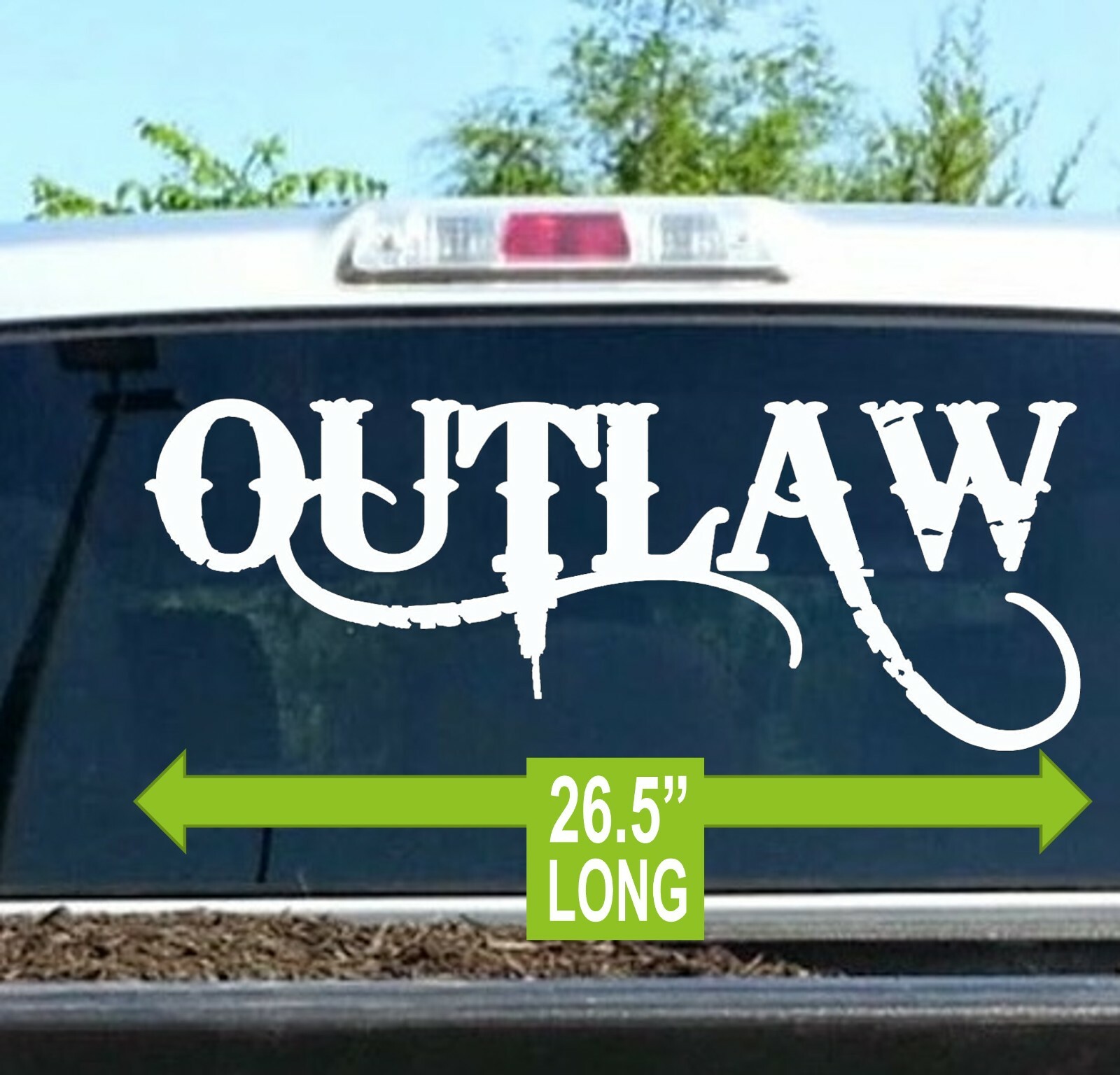 Outlaw Decal Sticker for Car Truck SUV Van Boat Western Art 26.50 Inch D1047