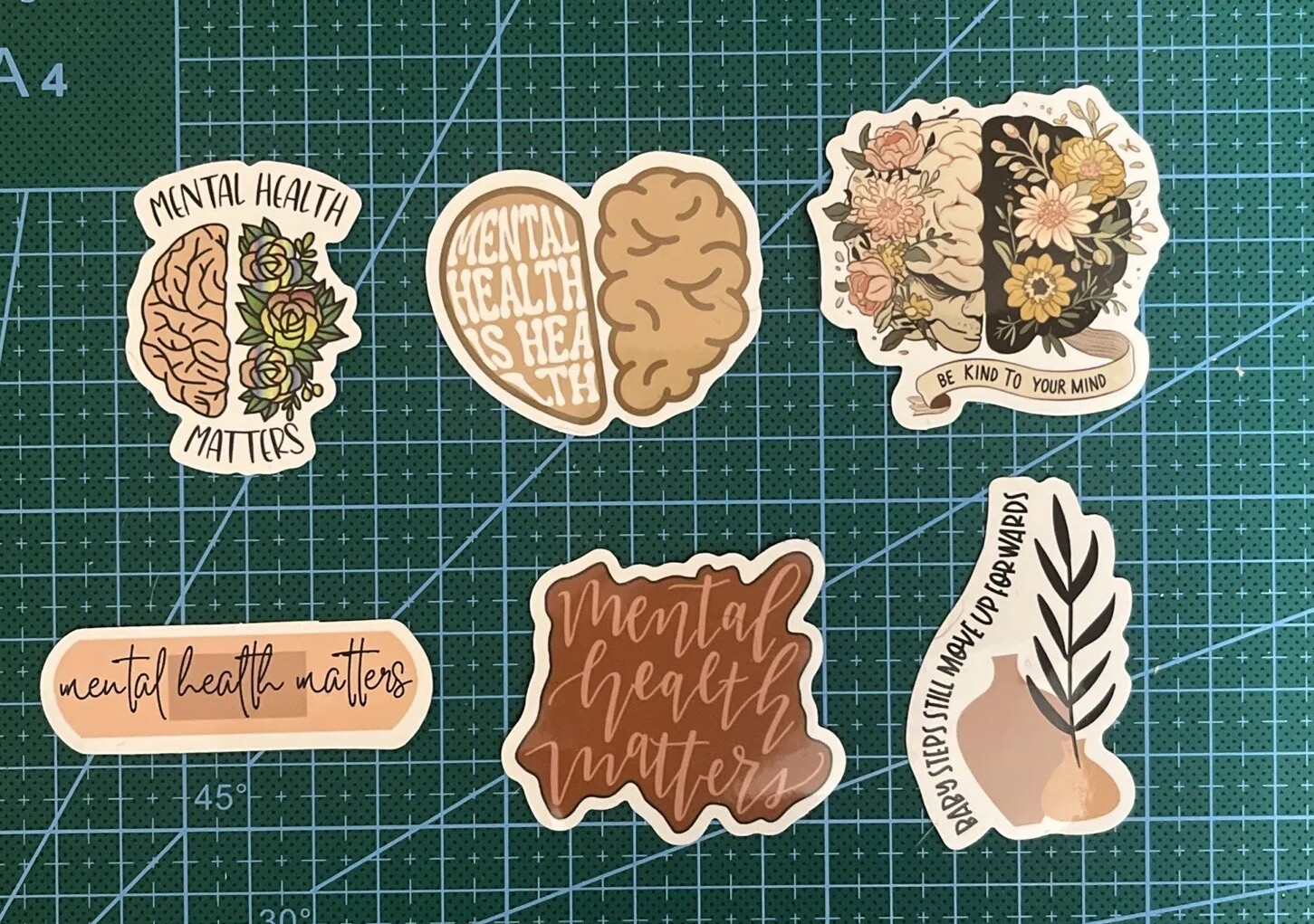 Mental Health Awareness Stickers Decals Lot 6 Random
