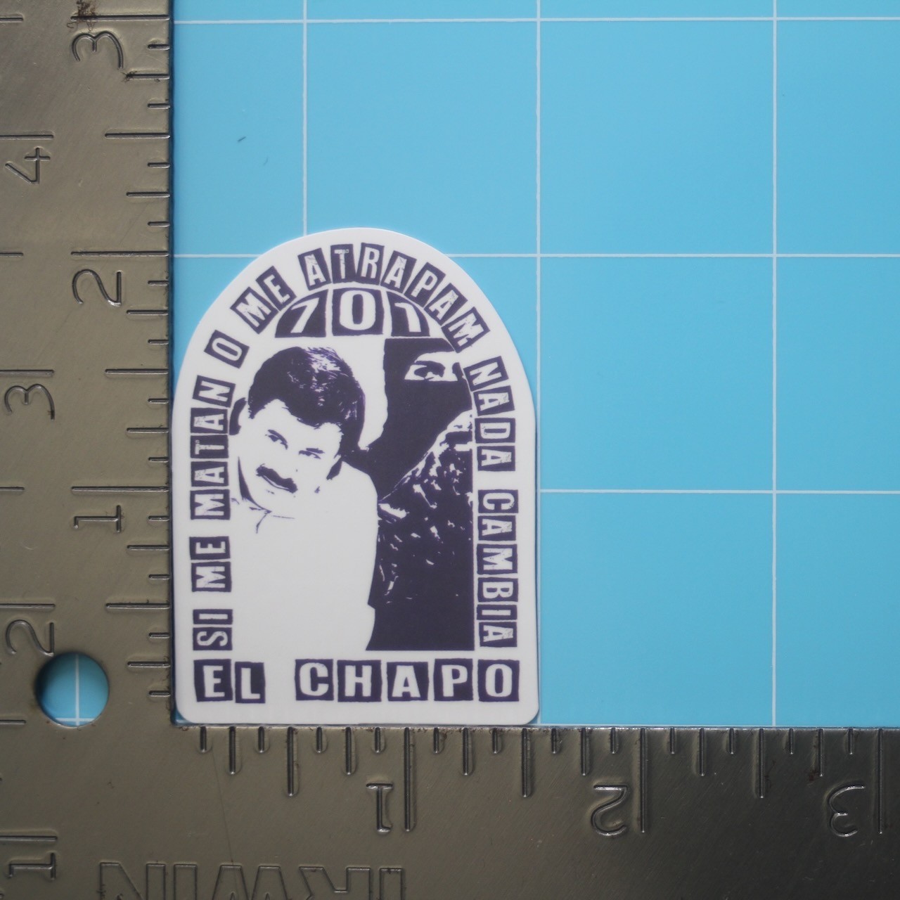 El Chapo Sticker (JOAQUÍN GUZMÁN) Mexican Cartel Gangster, Gloss PVC Decal