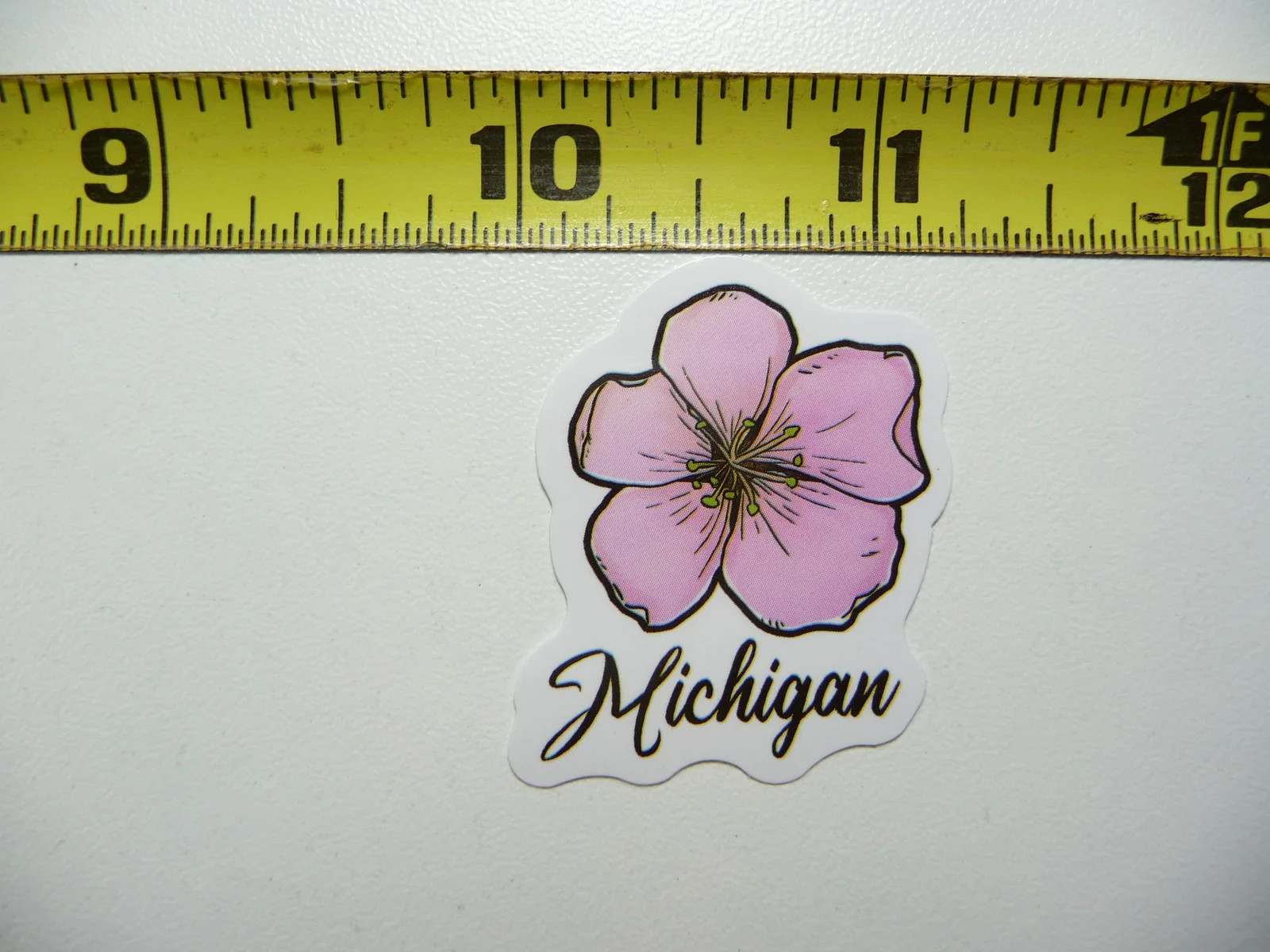MICHIGAN APPLE BLOSSOM STATE FLOWER SMALL STICKER DECAL TRAVEL STATE SOUVENIR