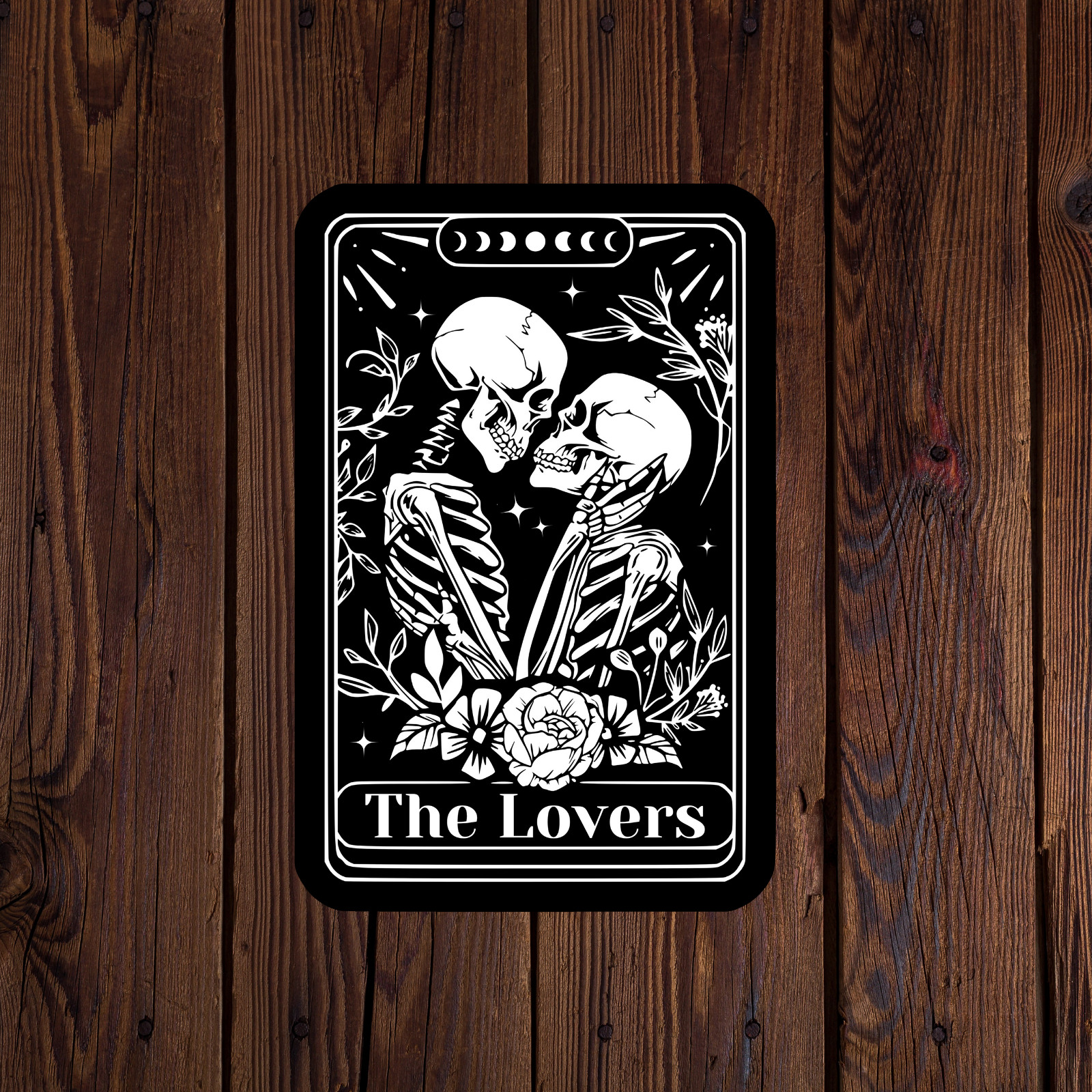 Skeleton marriage tarot card sticker vinyl decal anniversary gift love lovers