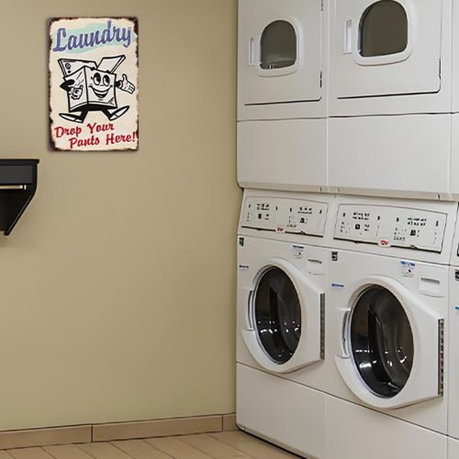 dingleiever-Laundry Drop Your Pants Here Metal Sign Vintage Garage Wall Decor…