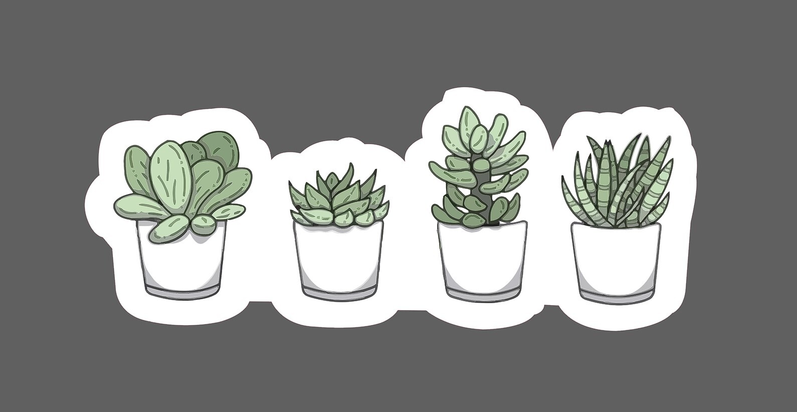 Succulents Sticker Plants Waterproof – Buy Any 4 For $1.75 Each Storewide!