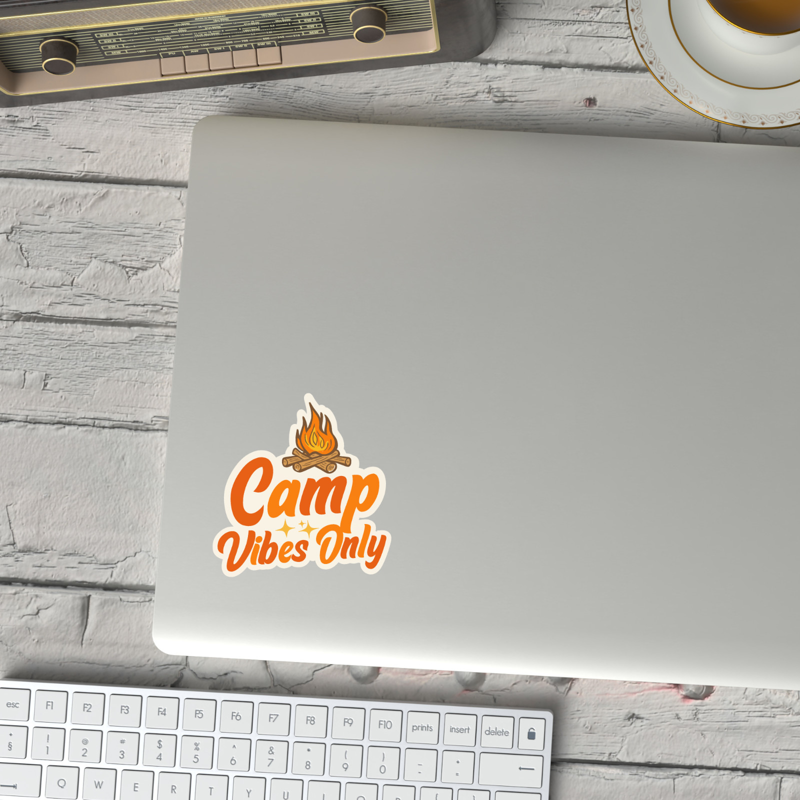Camp Vibes Only Sticker Camping Campfire Outdoor Adventure Decal