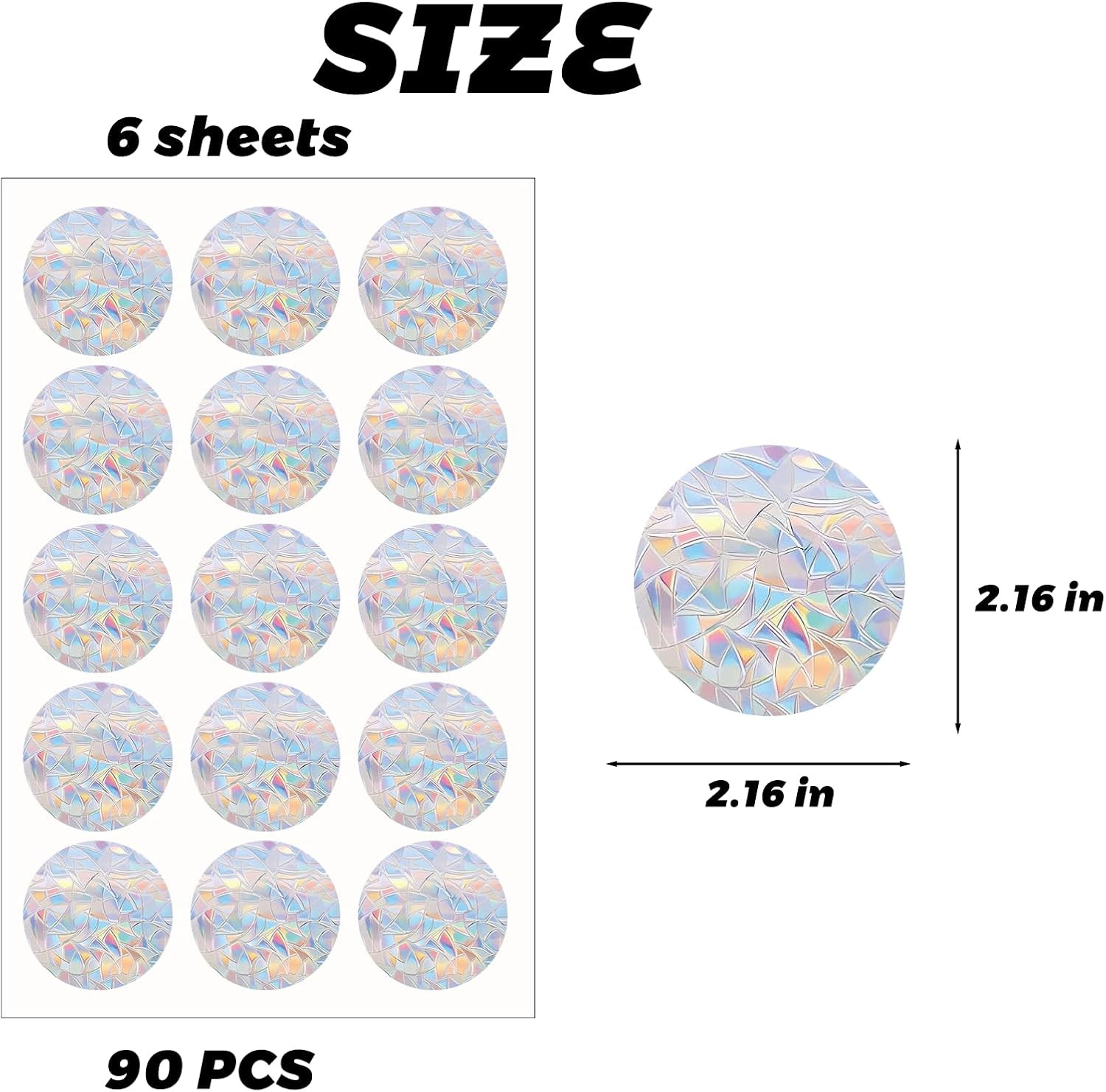 90 Pcs Circle Window Decals to Prevent Bird Strikes – Anti-Collision Window S…