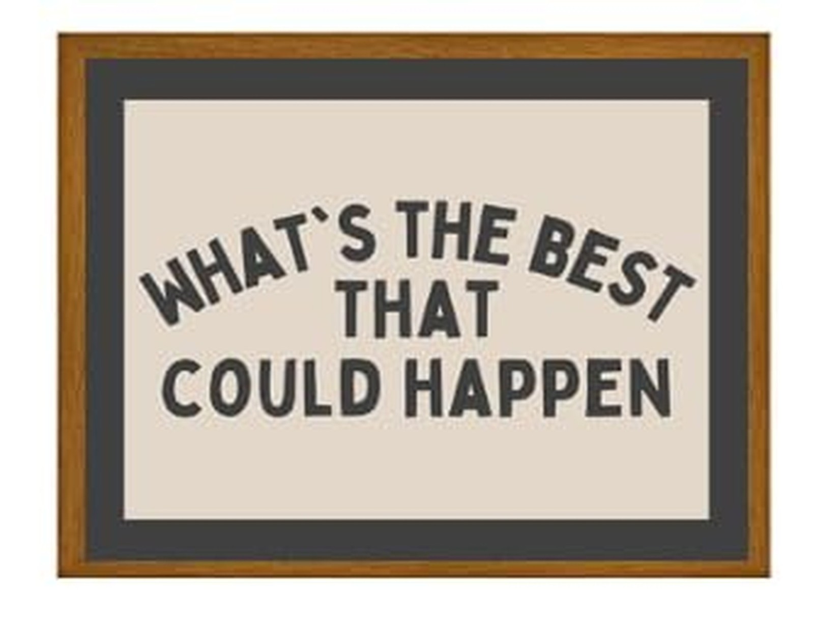 What's The Best That Could Happen Quote, Inspirational Wall Art Set, Black Fr…