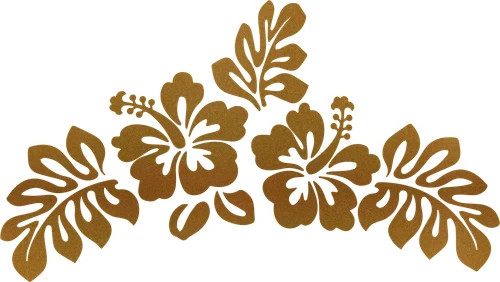 Hibiscus Vinyl Decal Car SUV Bumper Window Tablet Laptop Flat Surface