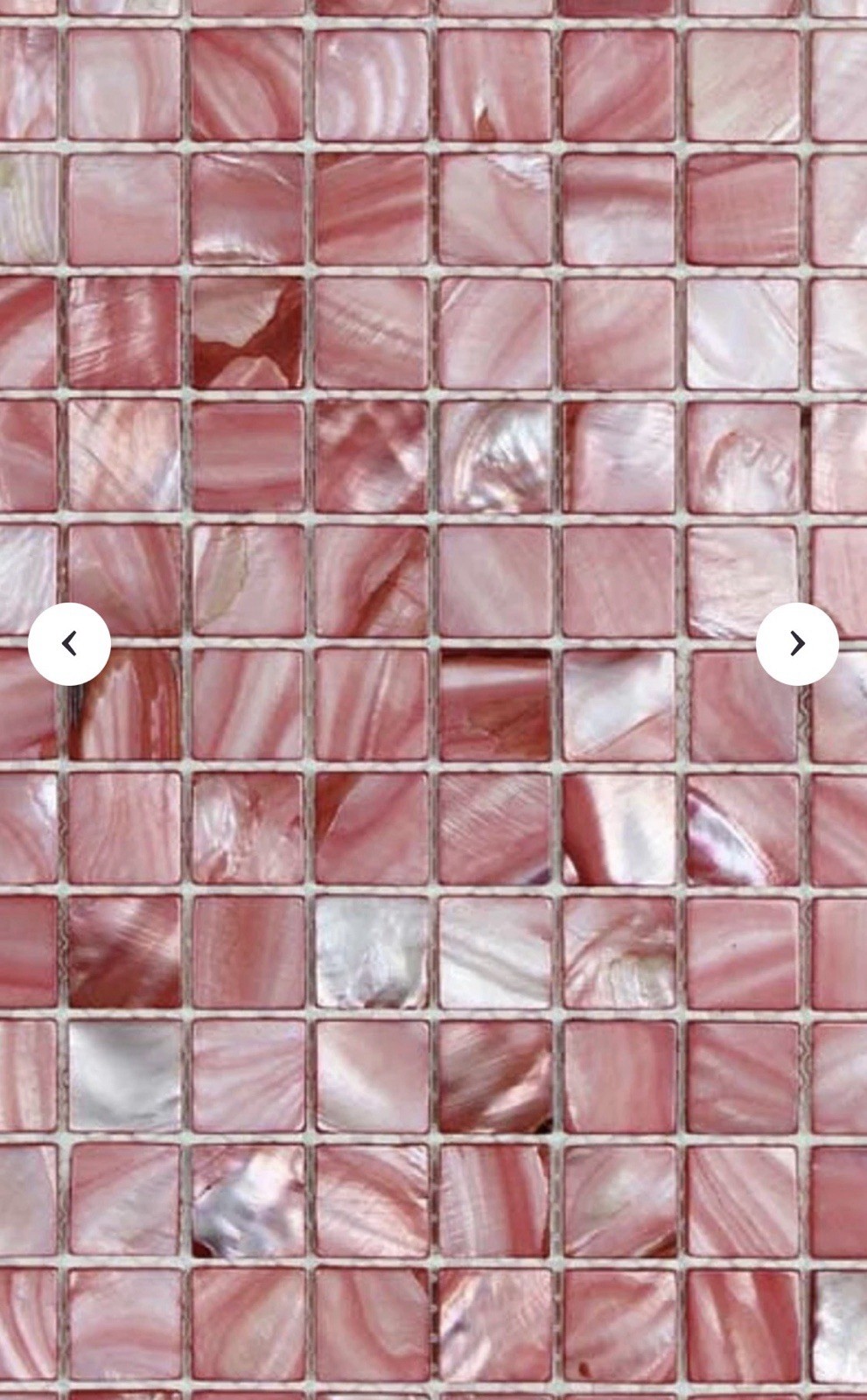 5x5mm Self Adhesive Sticker, Pink Shell Mosaic Not 3D 20 Pieces
