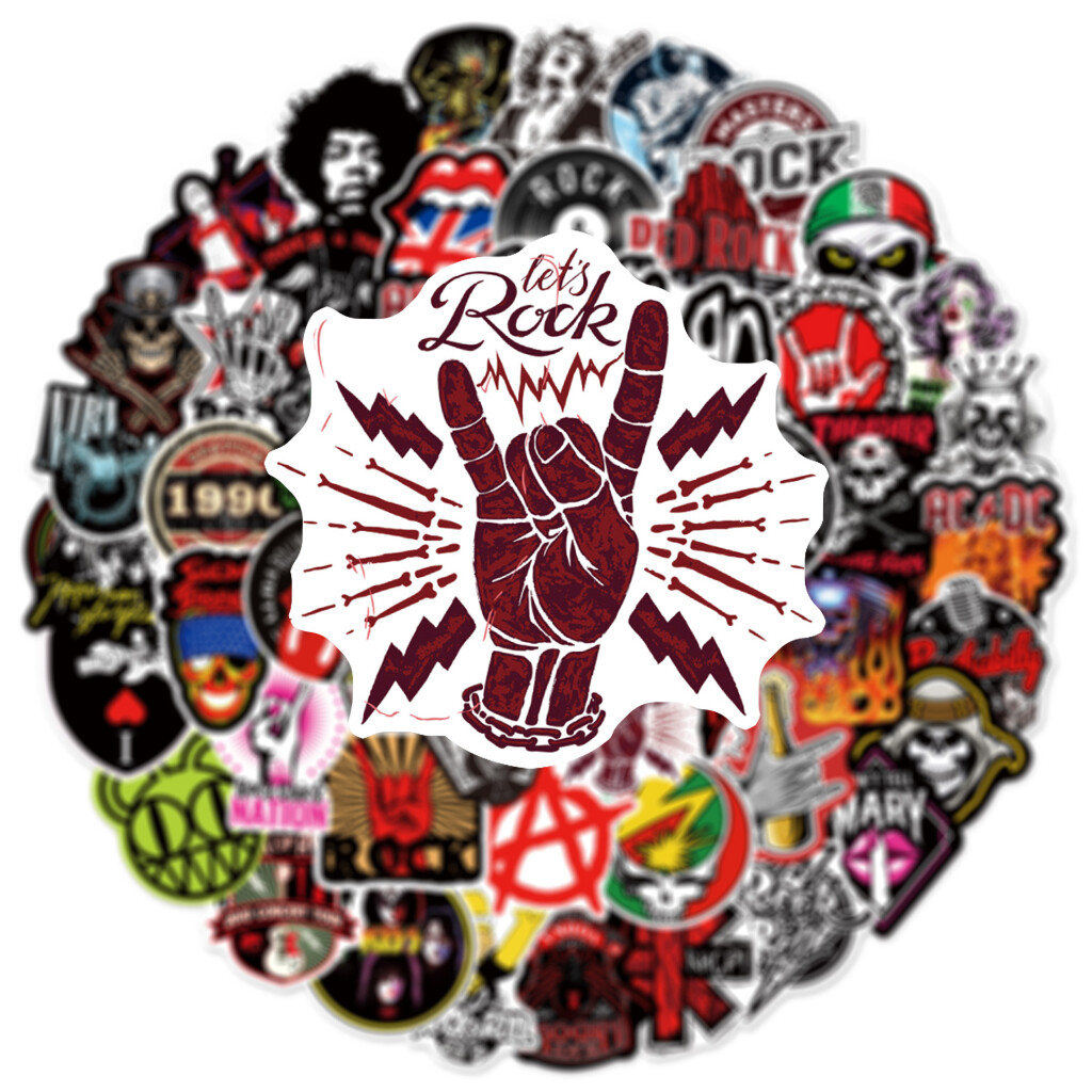 100/50 Punk Rock Music Band Rock and Roll Sticker Packs