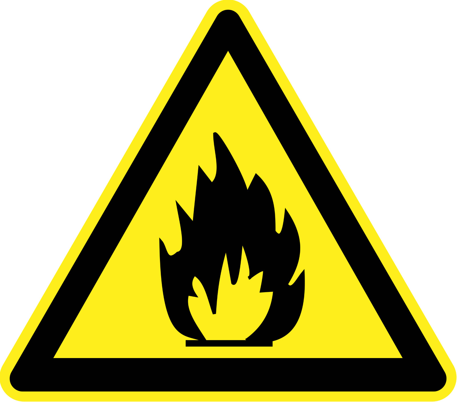 Warning sign sticker fire hazard weatherproof bumper vinyl decal