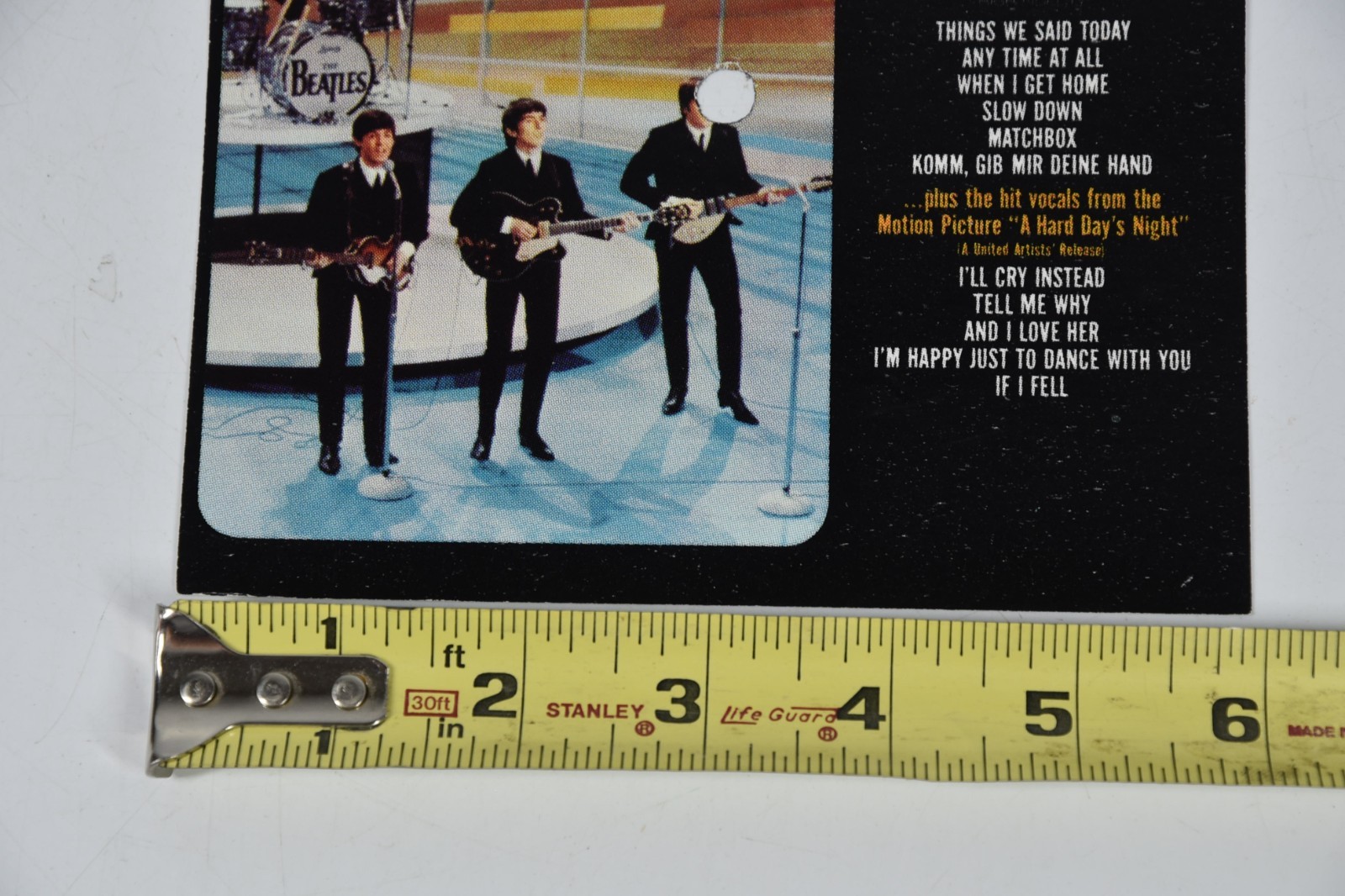 Vintage Beatles Something New Insert Cover Art 6" Art Print 45 Record Paper ONLY
