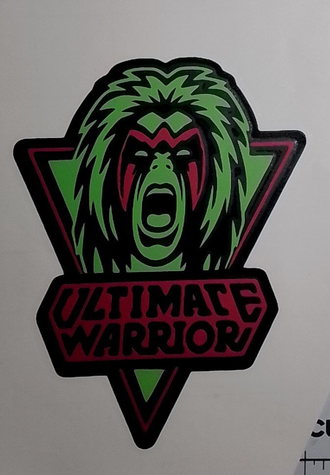 Ultimate Warrior Custom Made Multi Color Layer Sticker, WWE, WCW 4×5 Inch!
