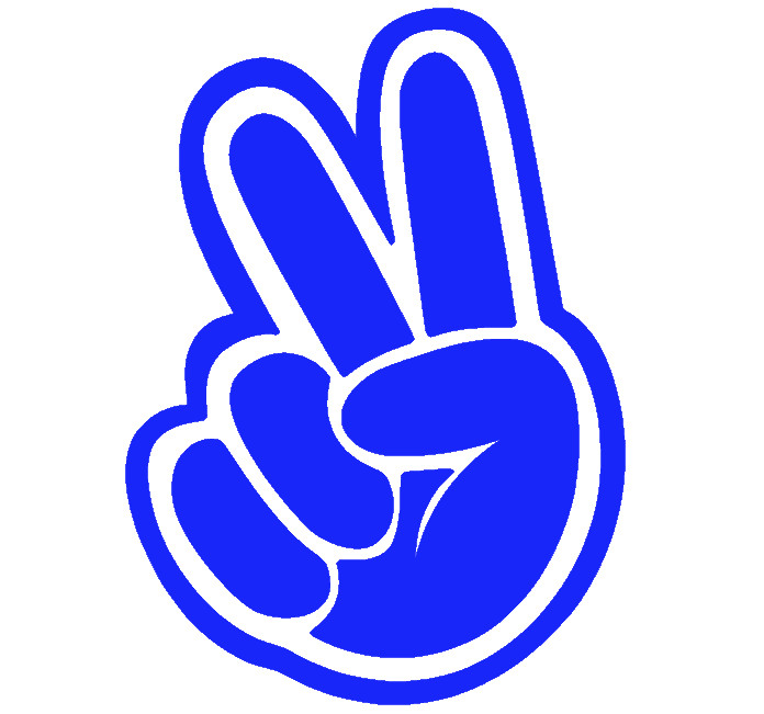 PEACE SIGN HAND, Decal Stickers for Cars, Windows, Laptops, Tablets.