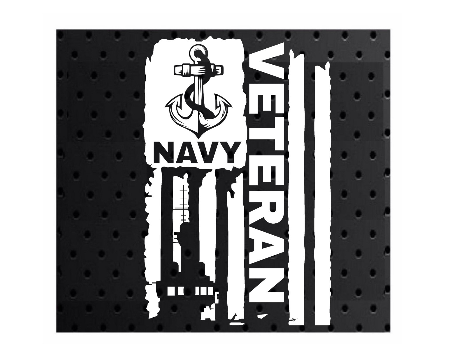 DISTRESSED UNITED STATES NAVY FLAG VETERAN VINYL DECAL STICKER 3.8" x 6.0"