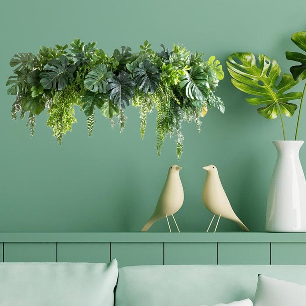 For Bedroom For Kitchen Leaf Wall Sticker PVC Home Decor Home Decor PVC Material