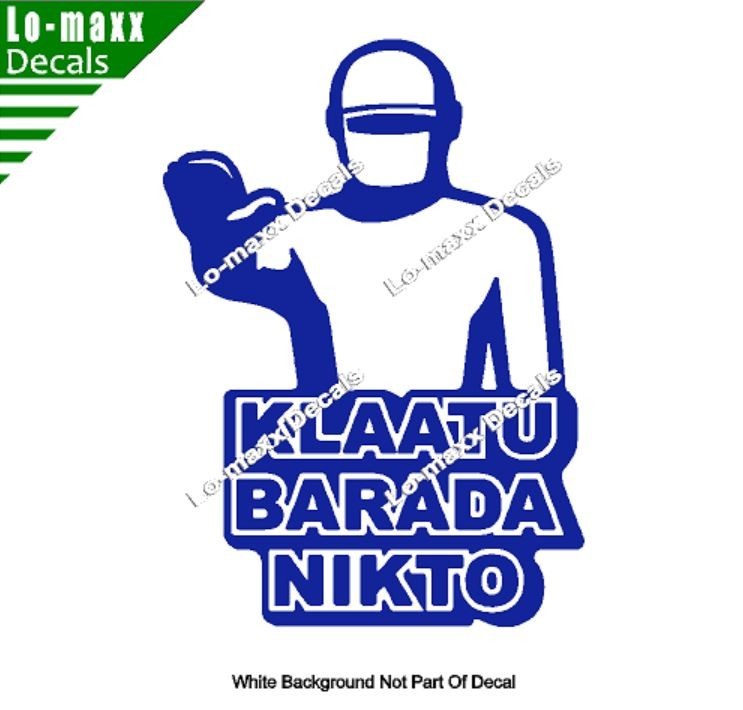 Gort Robot The Day The Earth Stood Still 1951 Sci Fi Klaatu Barada Nicto Decal