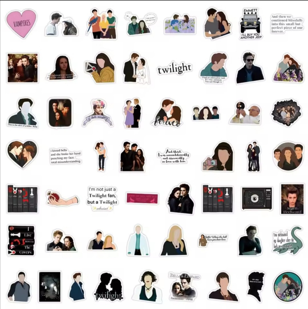 20 PCS Twilight Saga (Unofficial) Movies Books Characters Stickers BRAND NEW