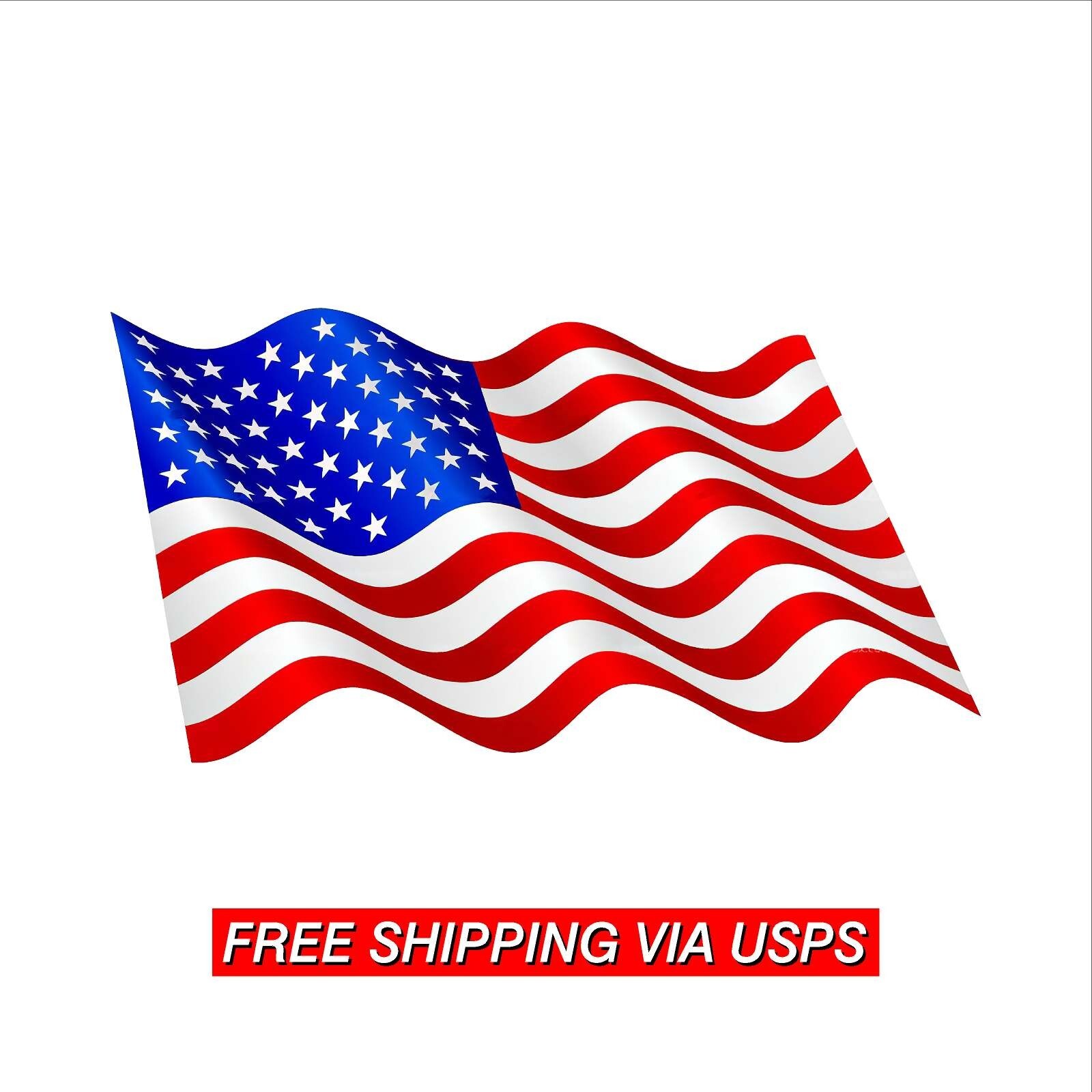 Rolls of Peel & Stick Waving American Flag Stickers
