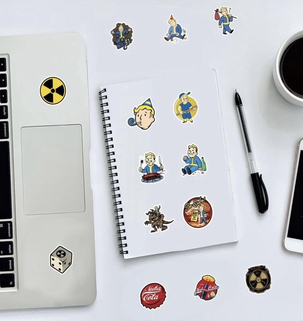 Video Game Stickers 50pk Mix Future Boy Dog Fun Vault Style Game FREE SHIPPING