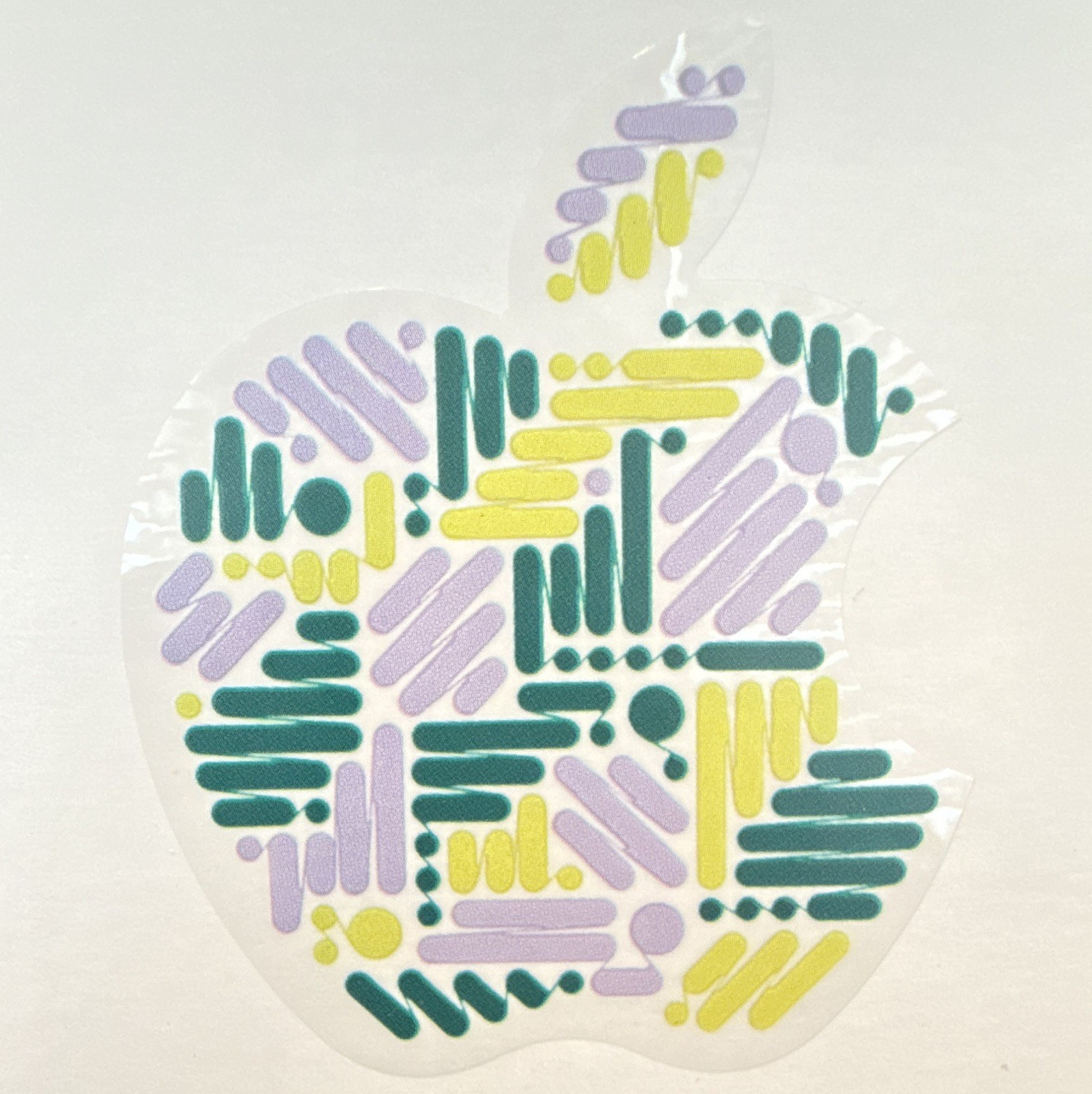 Apple Logo Geometric Vinyl Sticker Decal Green Purple Yellow for Wall Laptop