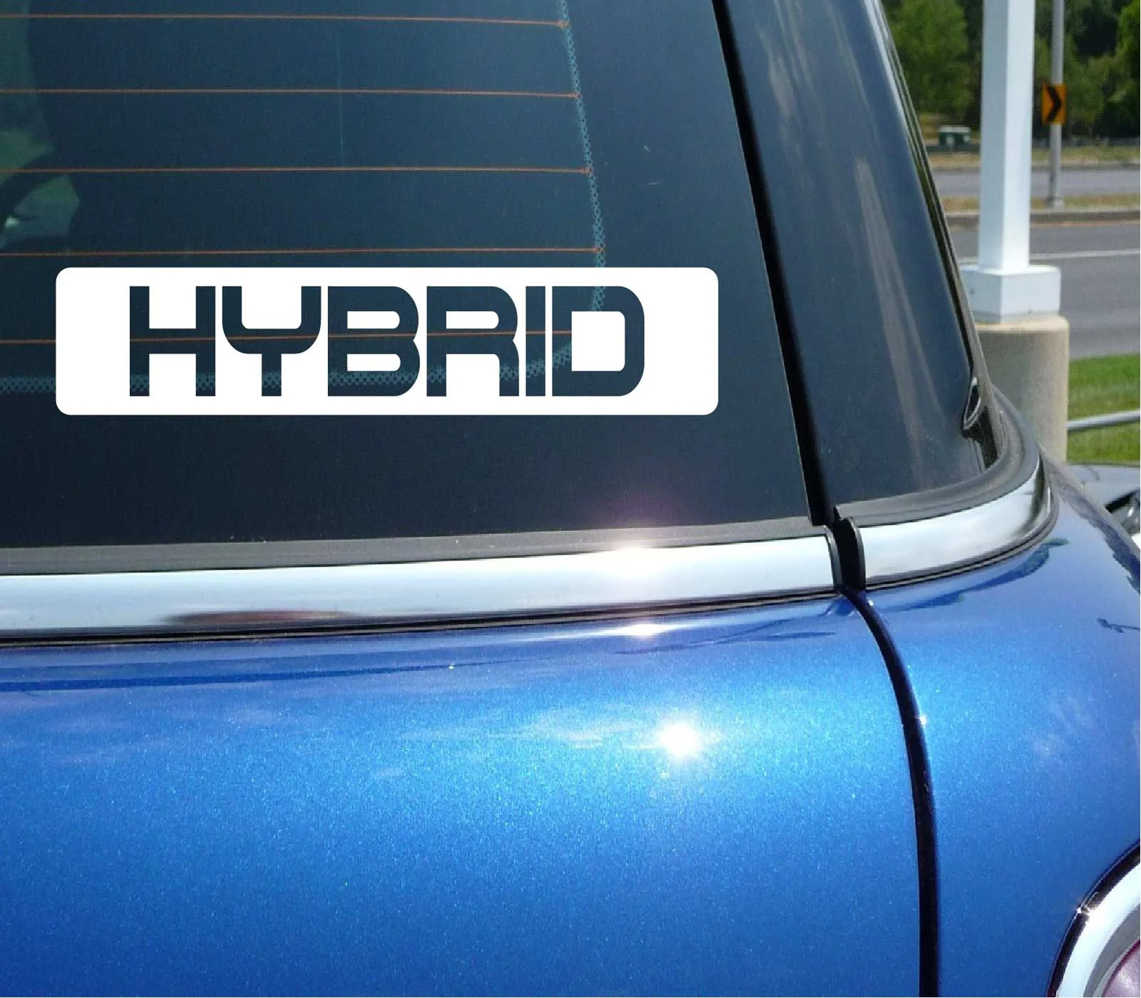 HYBRID CAR VEHICLE FUEL FUNNY GRAPHIC DECAL STICKER ART CAR WALL